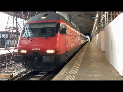 Ausfahrt des IC61 in Basel SBB auf Gleis 8