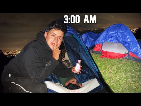 We went camping and this happened to the one who fell asleep first 😱