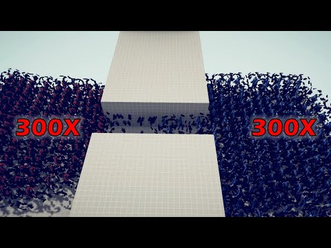 Breaking the universe in TABS: 300 Dark Peasants VS 300 Dark Peasant on corridor map.