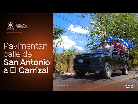 Gobierno del Presidente Nayib Bukele entrega pavimentación de calle de San Antonio a El Carrizal