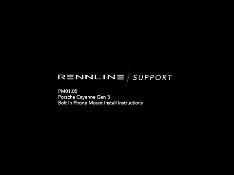 Rennline PM01.05 ExactFit Phone Mount Installation - Cayenne Gen 3