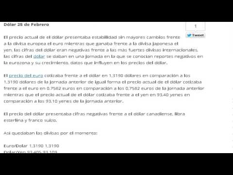 Precio del dólar hoy Lunes 25 de Febrero del 2013