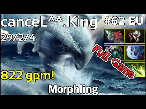 822 gpm! canceL^^ [King] Morphling - Dota 2 Full Game 7.18