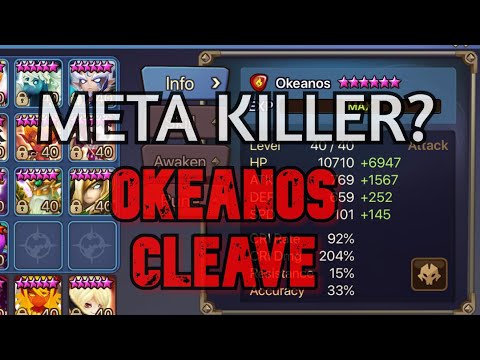 SUMMONERS WAR / CONFUSING OPPONENTS WITH THIS CLEAVE - RAGE OKEANOS FTW! - RUNES SHOWCASED