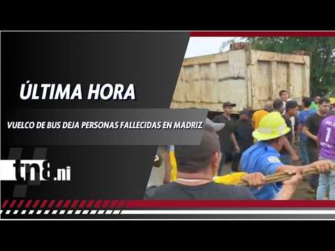 🔴 #ÚLTIMAHORA - Vuelco de bus deja personas fallecidas en Madriz