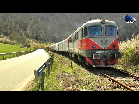 Fluieroasa 60-1151-9 Whistle Loko & Marfar CFR MARFĂ Freight Train in Defileul Crișului Negru Canyon