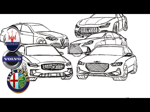 IPAD SKETCHING TIME LAPSE - How to sketch 3D cars with Apple Pencil