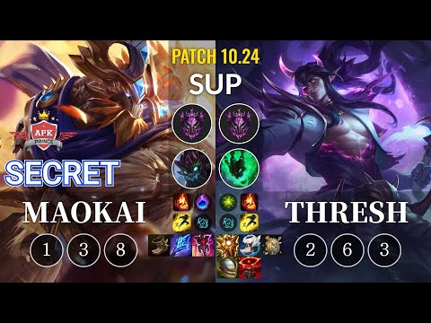 APK Secret Maokai vs Thresh Sup - KR Patch 10.24