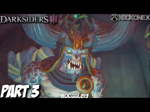 Darksiders 3 Gameplay Walkthrough Part 3 - Flame Warden Boss Fight - Xbox One X Lets Play