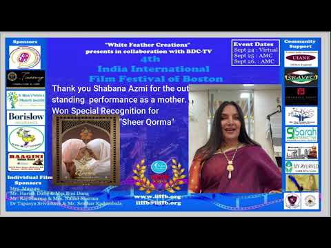 IIFFB21 Shabana Azmi wishes the film festival winner