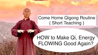 HOW to Make Qi, Energy FLOWING GOOD Again ? | Come Home Qigong Routine ( Short Teaching)