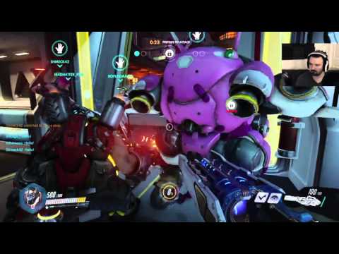 Overwatch Beta gameplay pt25 - Mystery Hero Playlist: Winston is Useful??