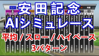 【競馬】安田記念 2023 AIシミュレーション【平均ペース／スローペース／ハイペース3連発】