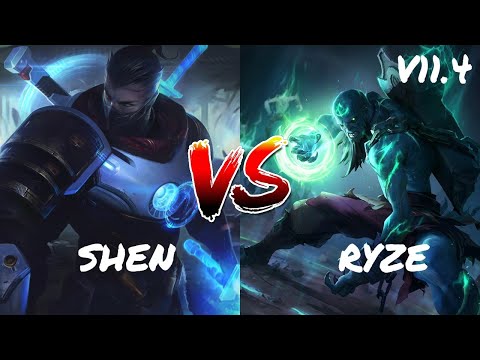 SHEN VS RYZE (TOP) 7/0/3 PERFECT KDA 800K+ M V11.4