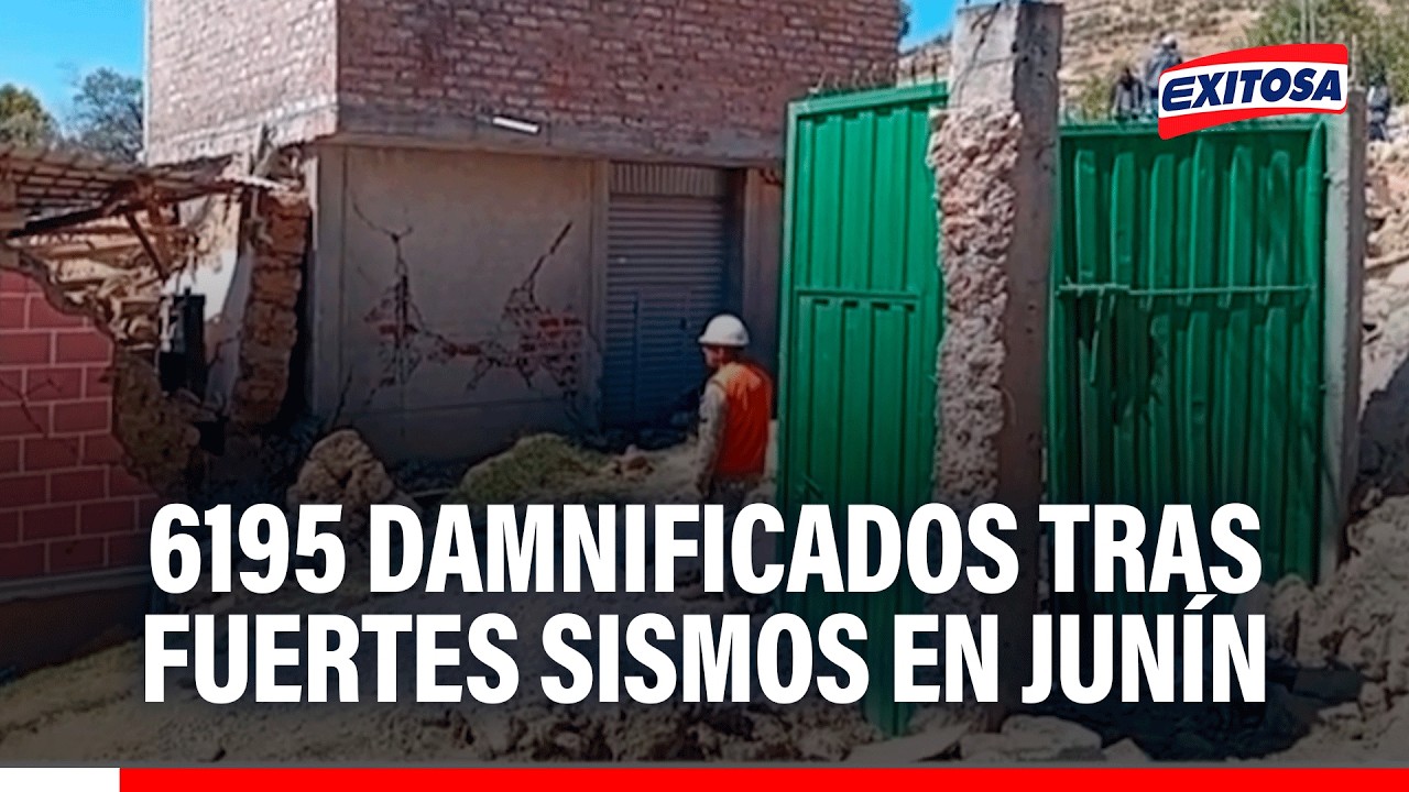 🔴🔵 6195 damnificados tras fuertes sismos en Junín: Más de 2400 viviendas quedaron destruidas