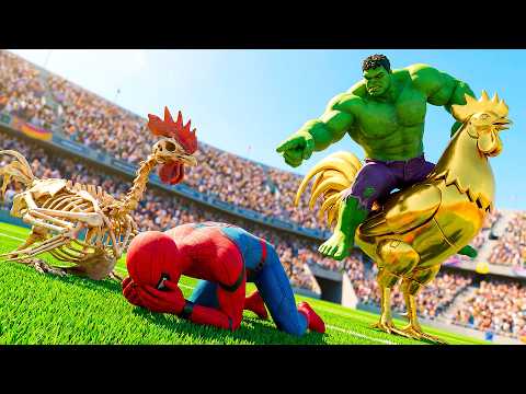 🕷️🐓 SPIDERMAN Wins The Magic Legendary Rooster Racing Championship | Epic Racing Challenge???