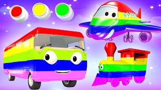 Play &amp; Fun Learn Colors with Vehicles - Finger Family &amp; Kids Songs