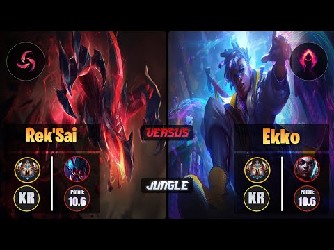 Challenger REK'SAI [Hail of Blades] (Jungle) VS  EKKO - Challenger KR Patch 10.6