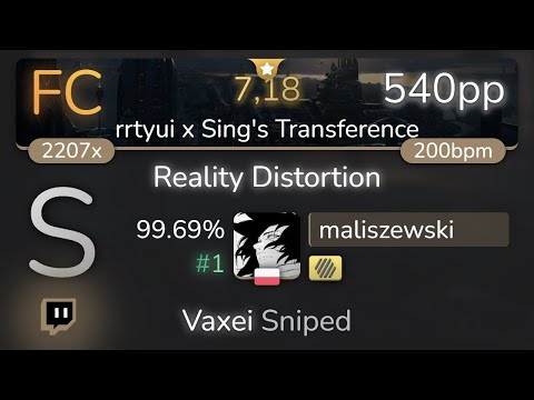 [Live] maliszewski | Camellia vs Akira Complex - Reality Distortion [rrtyui x Sing's] +HD 99.69% #1