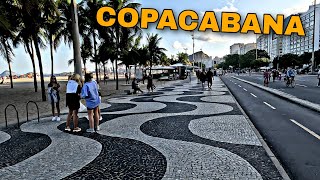Como fica a praia de Copacabana no Domingo - Rio de Janeiro 4k