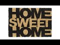 Paillasson coco Home Sweet Home Noir - Marron - Fibres naturelles - Matière plastique - 60 x 2 x 40 cm