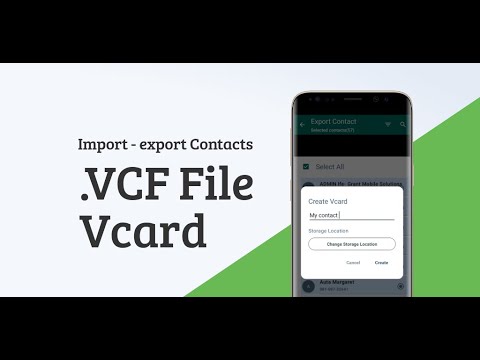 Vcard Import Export