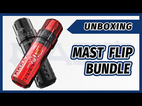 Mast Flip Rotary Tattoo Machine Pen Wireless Advanced Bundle