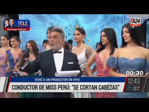 Conductor de Miss Perú echó a un productor en vivo
