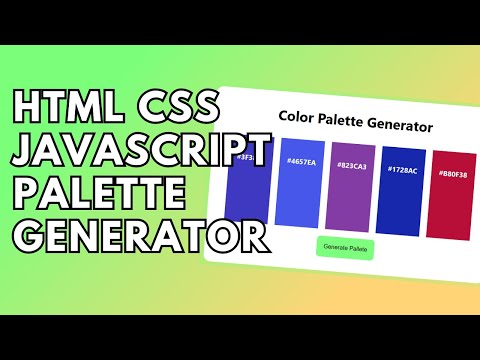 Color Palette Generator Using Html Css And Javascript With Source Code