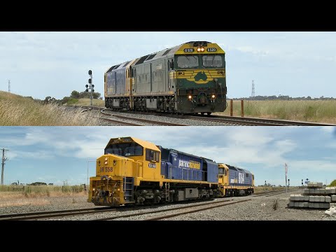 Pacific National Light Engines At Gheringhap Loop (6/12/2021) - PoathTV Australian Trains & Railways