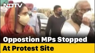 Opposition Leaders Stopped At Farmers Protest Site | DOWNLOAD THIS VIDEO IN MP3, M4A, WEBM, MP4, 3GP ETC