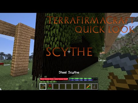 TerraFirmaCraft Quick Look - Scythe - How to Get the Most Drops (Saplings)