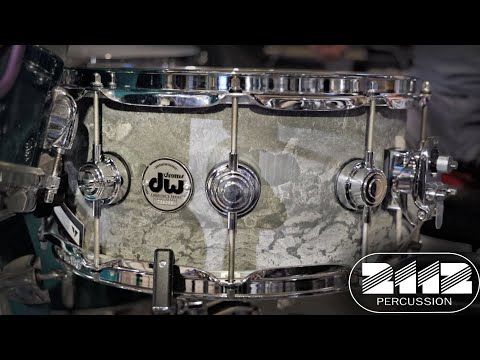 DW #DRVC6514SVC USA Collectors Series 6.5x14"  5mm Solid Concrete Snare Drum w/ Chrome Hardware image 8