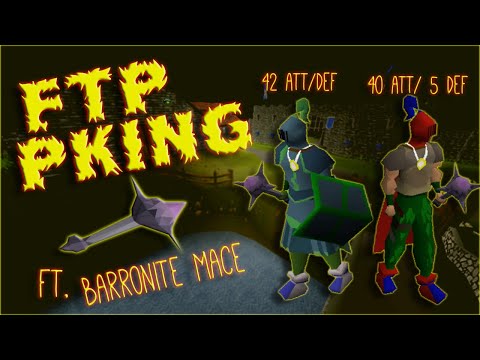 OSRS - F2P Pking With The New Barronite Mace on 2 Unique Account Builds! 06 Style!
