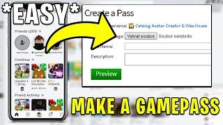 HOW TO MAKE A GAMEPASS IN ROBLOX MOBILE & TABLET *EASY* (ANDROID/IOS/IPAD) PLS DONATE GAMEPASS 2023