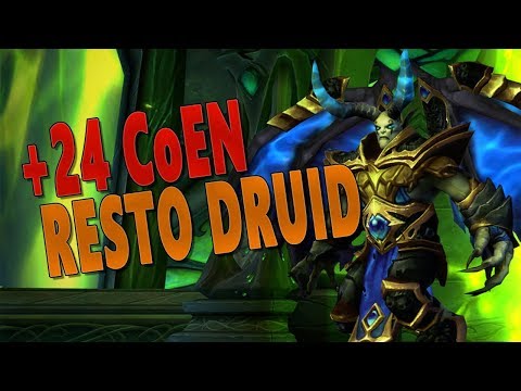+24 CoEN RESTO DRUID POV | 7.3.5 Cathedral of Eternal Night Mythic+ | World of Warcraft: Legion