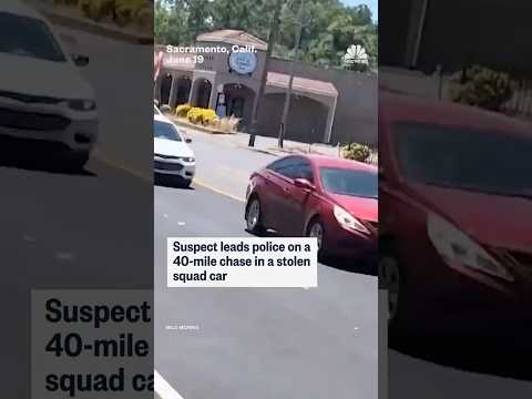 Suspect leads police on a 40-mile chase in stolen cruiser