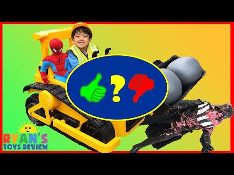 BullDozer CAT Power Wheels Ride On Car Kids Construction Vehicle - Video Review
