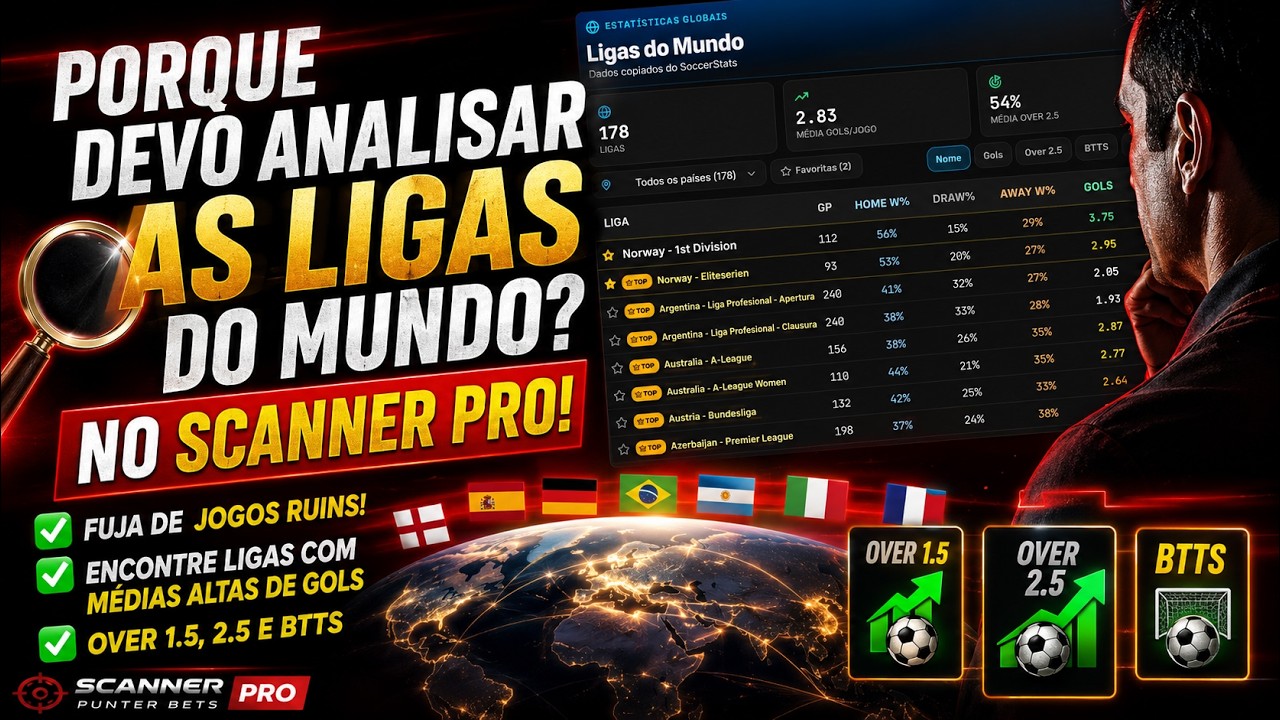 🚨 O Segredo Está nas LIGAS! Pare de Apostar em Jogos Errados | Scanner PRO