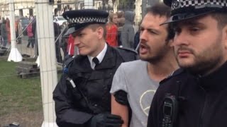 CRHnews - Poet's cornered in Parliament Square by Met Police during Occupy protest