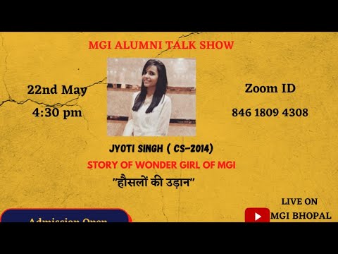 ALUMNI TALK SHOW- JYOTI SINGH