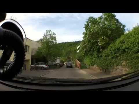 Fahrt durch Liestal (Städtli)  über den Schleifenberg nach Hersberg