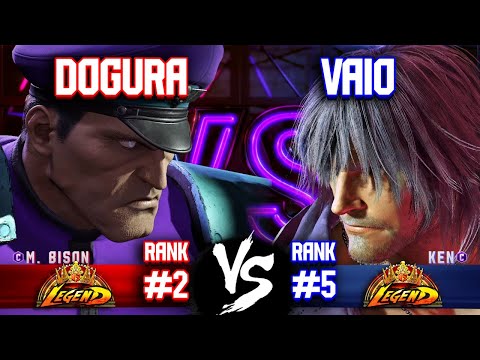 SF6 ▰ DOGURA (#2 Rank M. Bison) vs VAIO (#5 Rank Ken) ▰ High Level Gameplay