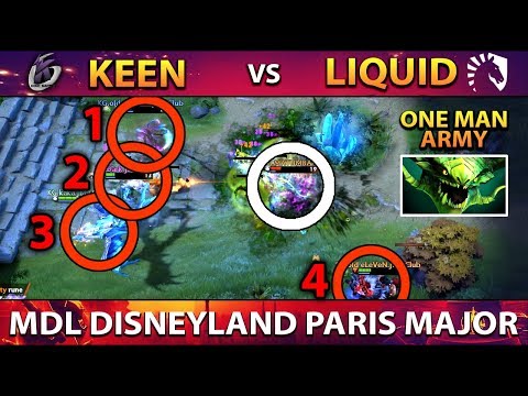 LIQUID vs KEEN - Three M-Gods In One Team - EPIC Survive Plays - MDL Disneyland Paris Major - Dota 2