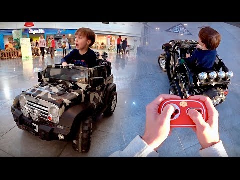 RC CAR IN REAL LIFE!! Indoor Playground for Kids and Fun Toys