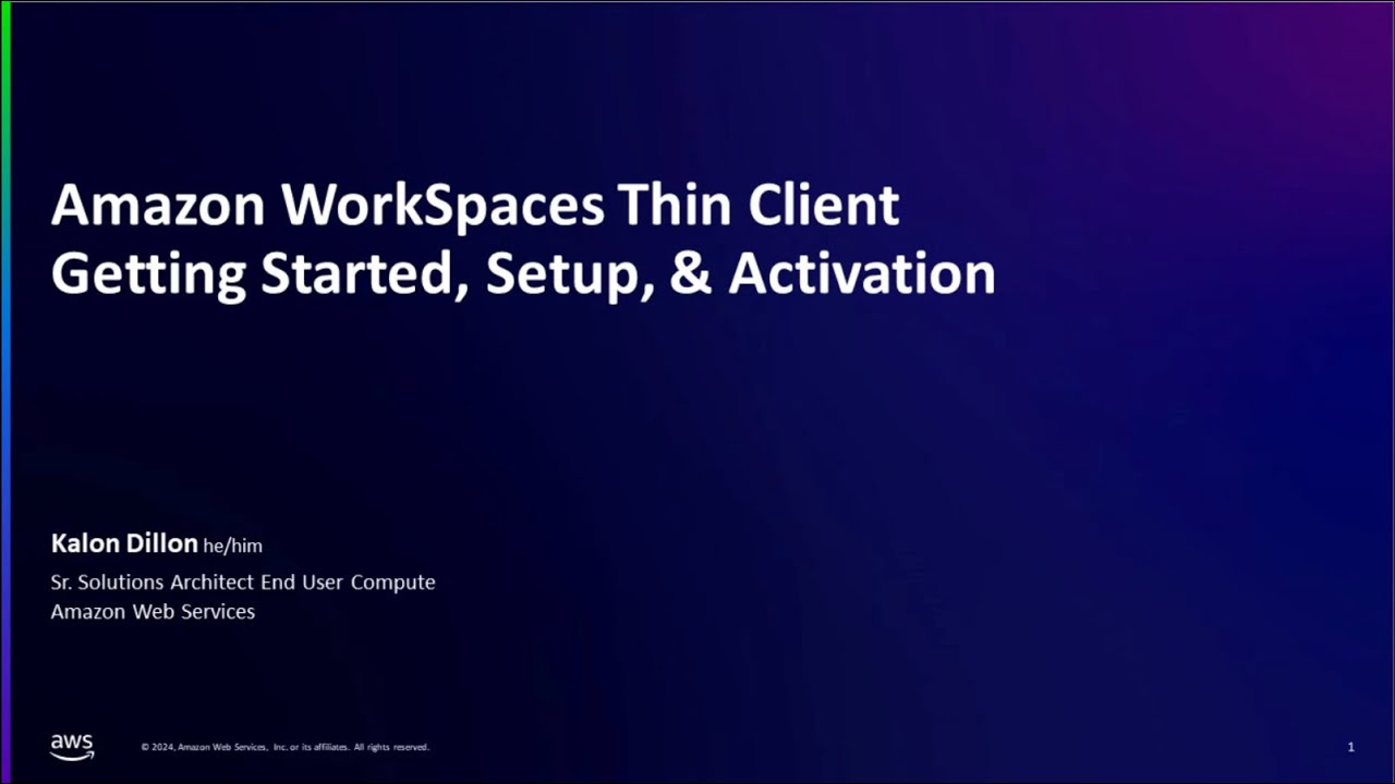 Amazon WorkSpaces Thin Client Setup | Amazon Web Services
