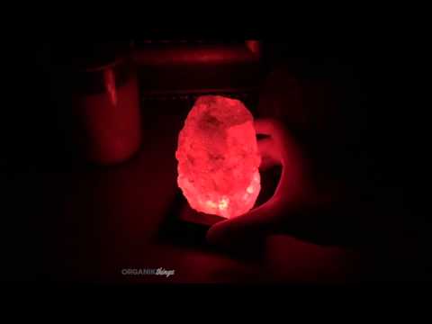 Himalayan Salt Lamp Demo - Color-Changing "Feng Shui" Salt Crystal (Halite) LED - 4 inches