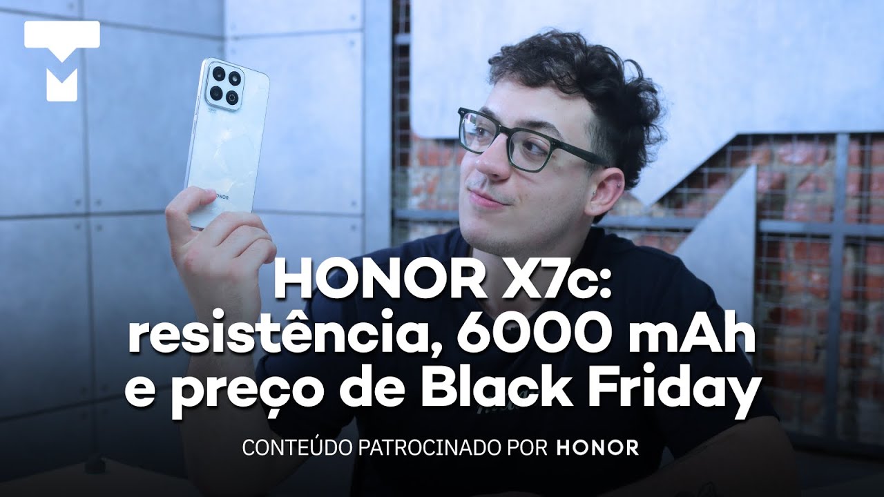 HONOR X7c: resistência, 6000 mAh e preço de Black Friday