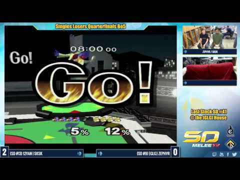 Last Stock SD #41 Singles LQF: 12YAN | SkSk vs. [GLG] Zephyr - SSBM