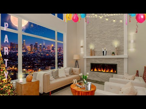 NEW YEAR'S EVE AMBIENCE 🔥🍾💥 Fireworks and Relaxing Party Sounds